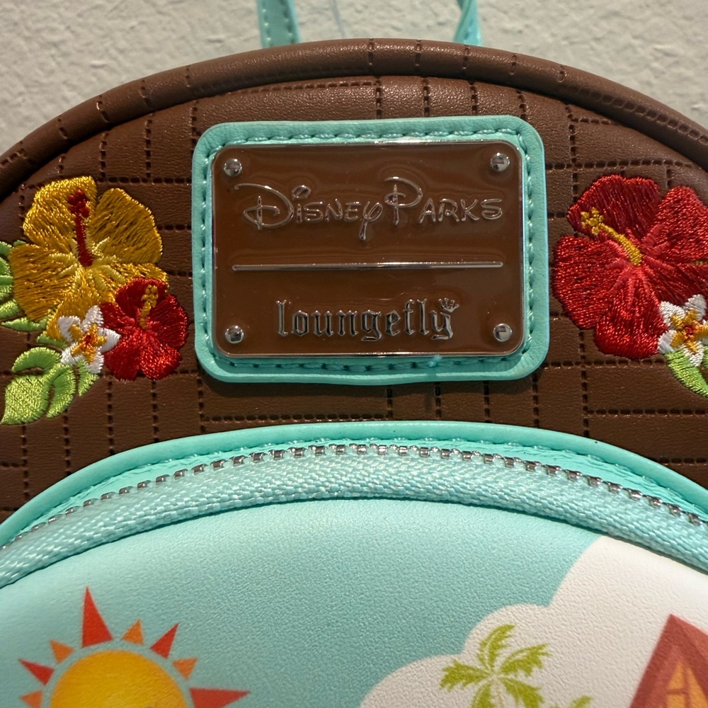 NWT Disney Parks Olu Mel Aulani Resort Loungefly Backpack - Picture 2 of 10